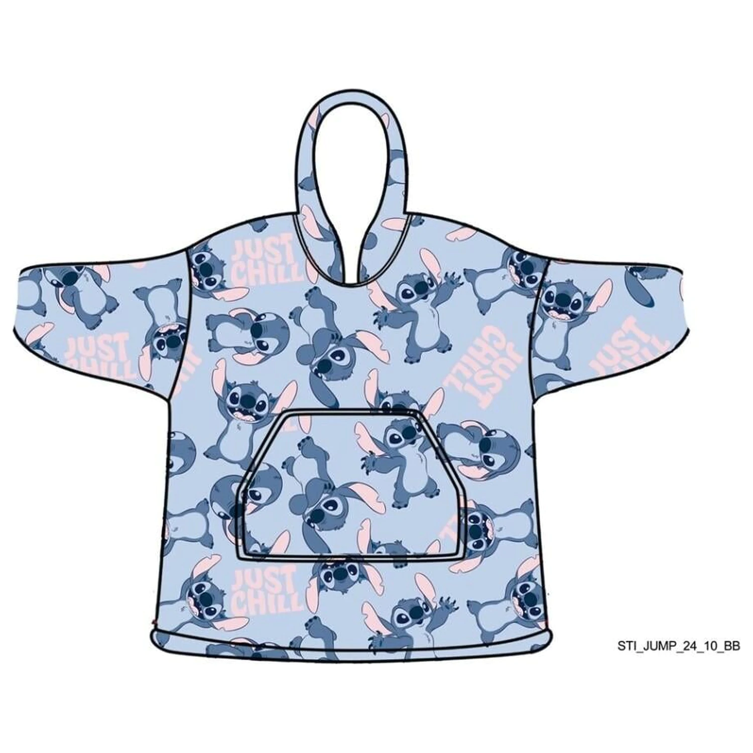 Lilo & Stitch Just Chilling Poncho de trening pentru copii, marime (7-14 ani) poza produsului