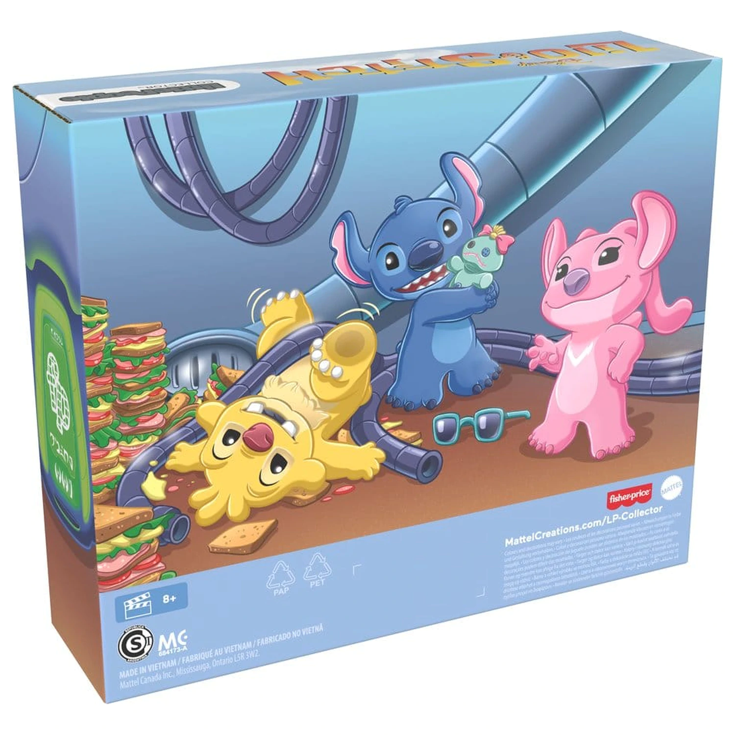 Lilo & Stitch Little People Collector Mini Figurina Pachet 3 Stitch & The Cousins 7 cm poza produsului