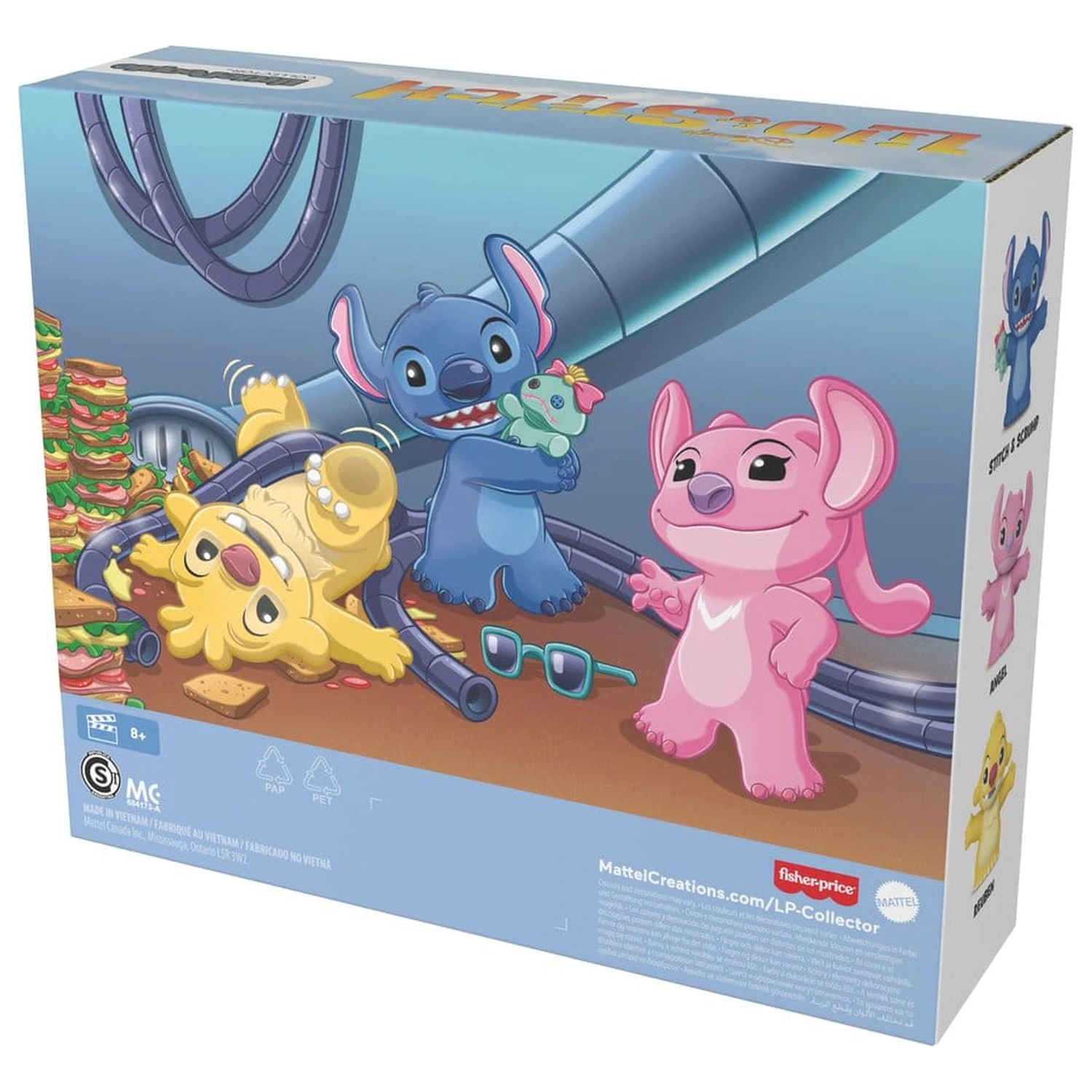 Lilo & Stitch Little People Collector Mini Figurina Pachet 3 Stitch & The Cousins 7 cm poza produsului