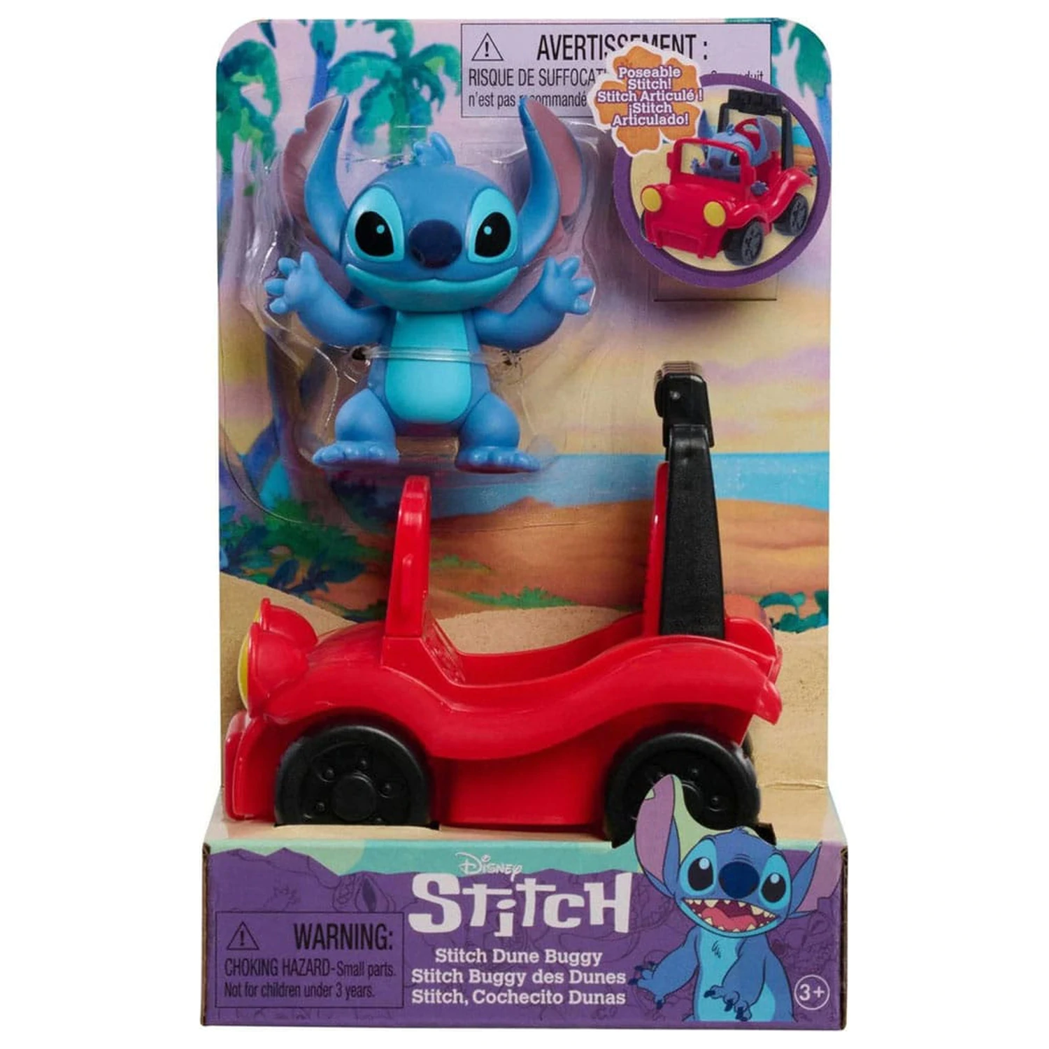 Lilo & Stitch Set de joc cu mini figurine Stitch și cărucior de plajă 7,5 cm poza produsului