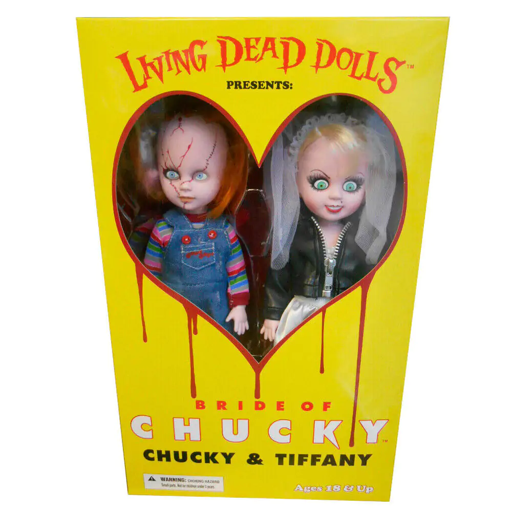 Living Dead Dolls Chucky și Tifanny pachet 2 figurine 25cm poza produsului