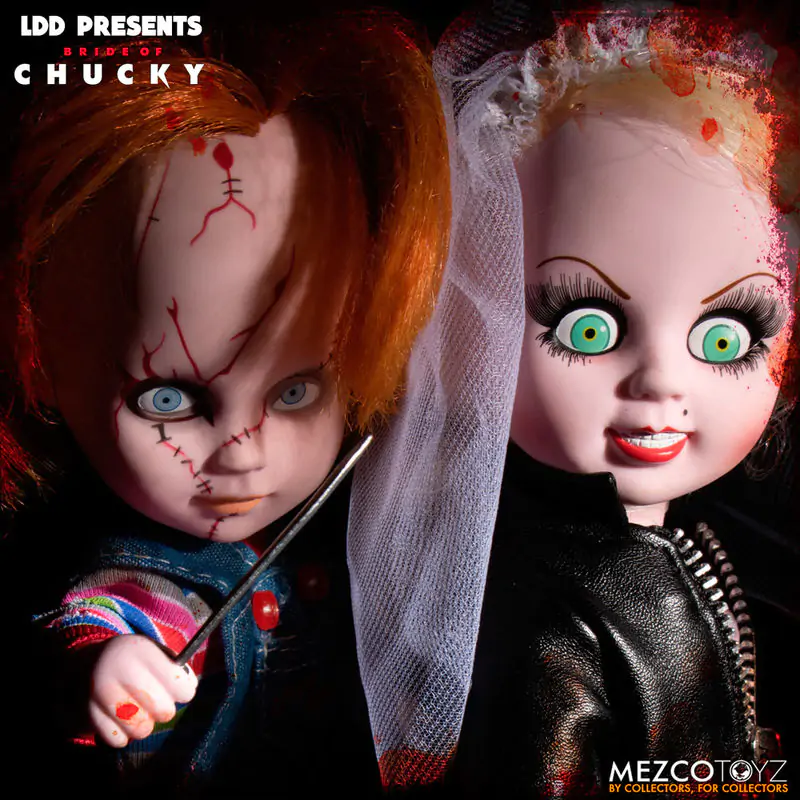 Living Dead Dolls Chucky și Tifanny pachet 2 figurine 25cm poza produsului