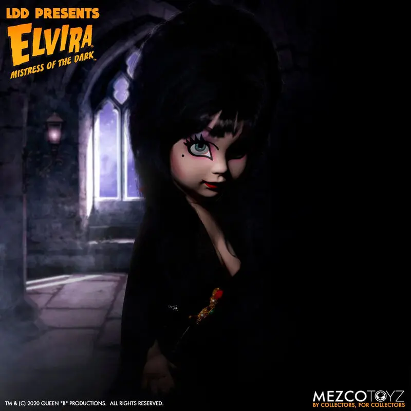 Elvira Mistress of the Dark Living Dead Dolls papusa Elvira 25 cm poza produsului