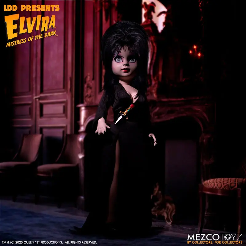 Elvira Mistress of the Dark Living Dead Dolls papusa Elvira 25 cm poza produsului