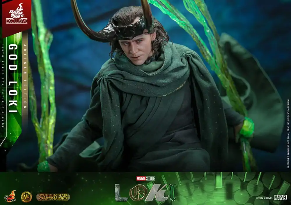 Loki DX Action Figure 1/6 God Loki Artisan Edition Hot Toys Exclusive 31 cm poza produsului