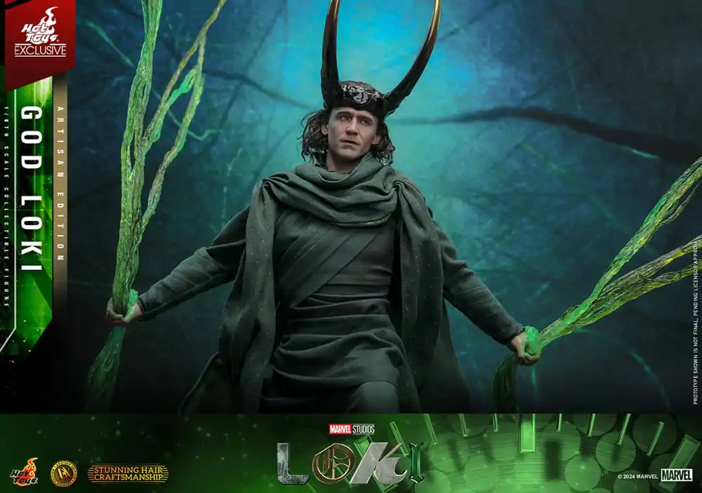 Loki DX Action Figure 1/6 God Loki Artisan Edition Hot Toys Exclusive 31 cm poza produsului