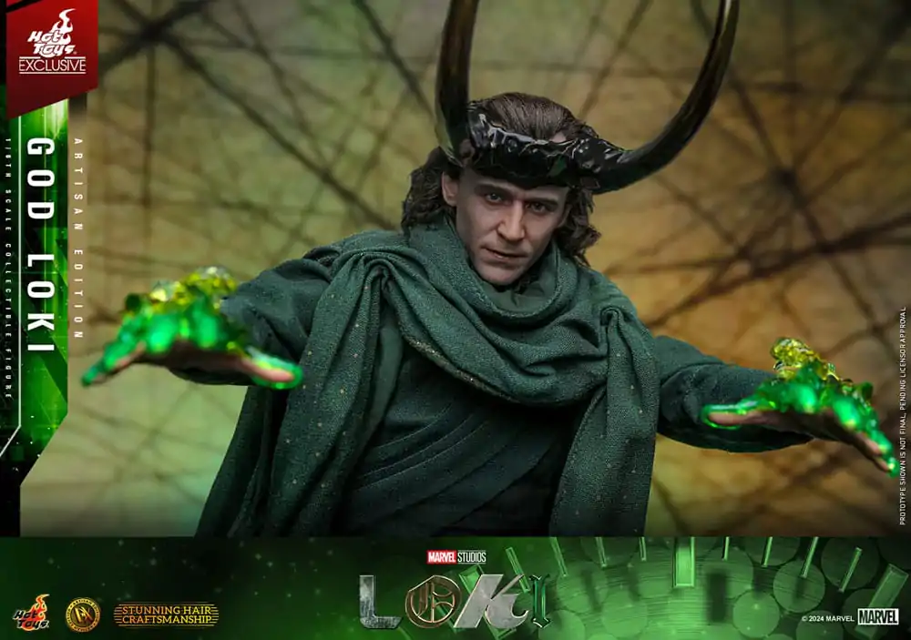 Loki DX Action Figure 1/6 God Loki Artisan Edition Hot Toys Exclusive 31 cm poza produsului