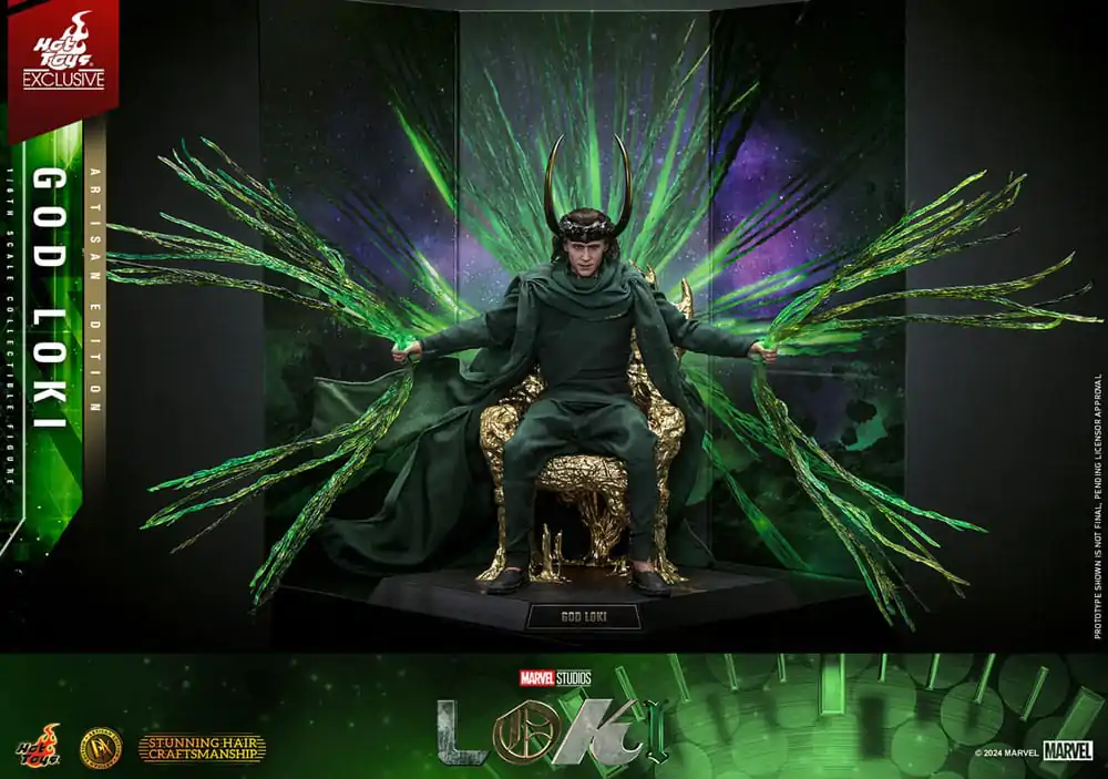 Loki DX Action Figure 1/6 God Loki Artisan Edition Hot Toys Exclusive 31 cm poza produsului