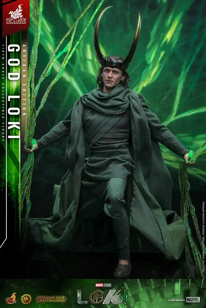 Loki DX Action Figure 1/6 God Loki Artisan Edition Hot Toys Exclusive 31 cm poza produsului