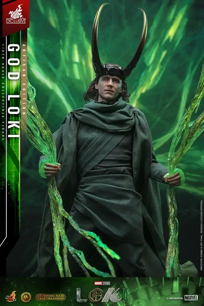 Loki DX Action Figure 1/6 God Loki Artisan Edition Hot Toys Exclusive 31 cm poza produsului
