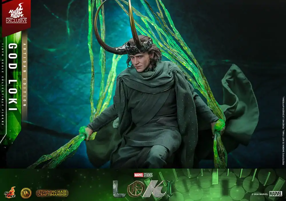 Loki DX Action Figure 1/6 God Loki Artisan Edition Hot Toys Exclusive 31 cm poza produsului
