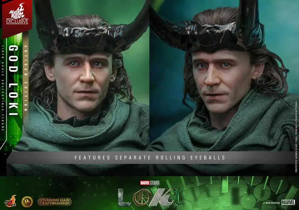 Loki DX Action Figure 1/6 God Loki Artisan Edition Hot Toys Exclusive 31 cm poza produsului
