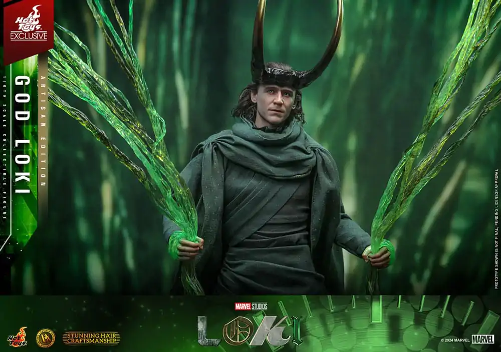 Loki DX Action Figure 1/6 God Loki Artisan Edition Hot Toys Exclusive 31 cm poza produsului