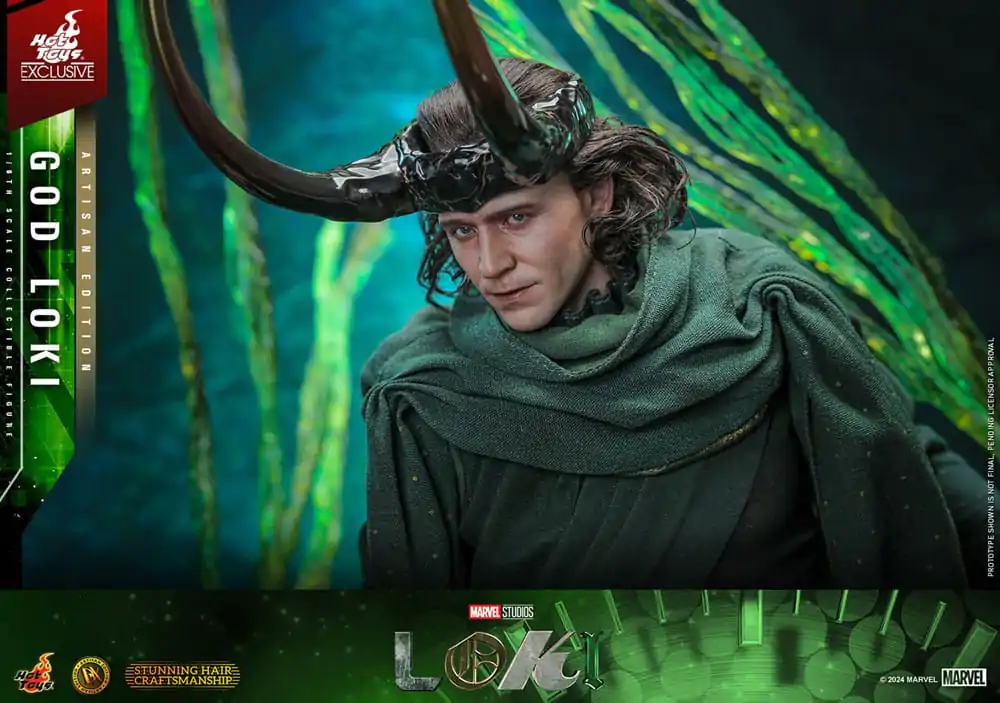 Loki DX Action Figure 1/6 God Loki Artisan Edition Hot Toys Exclusive 31 cm poza produsului