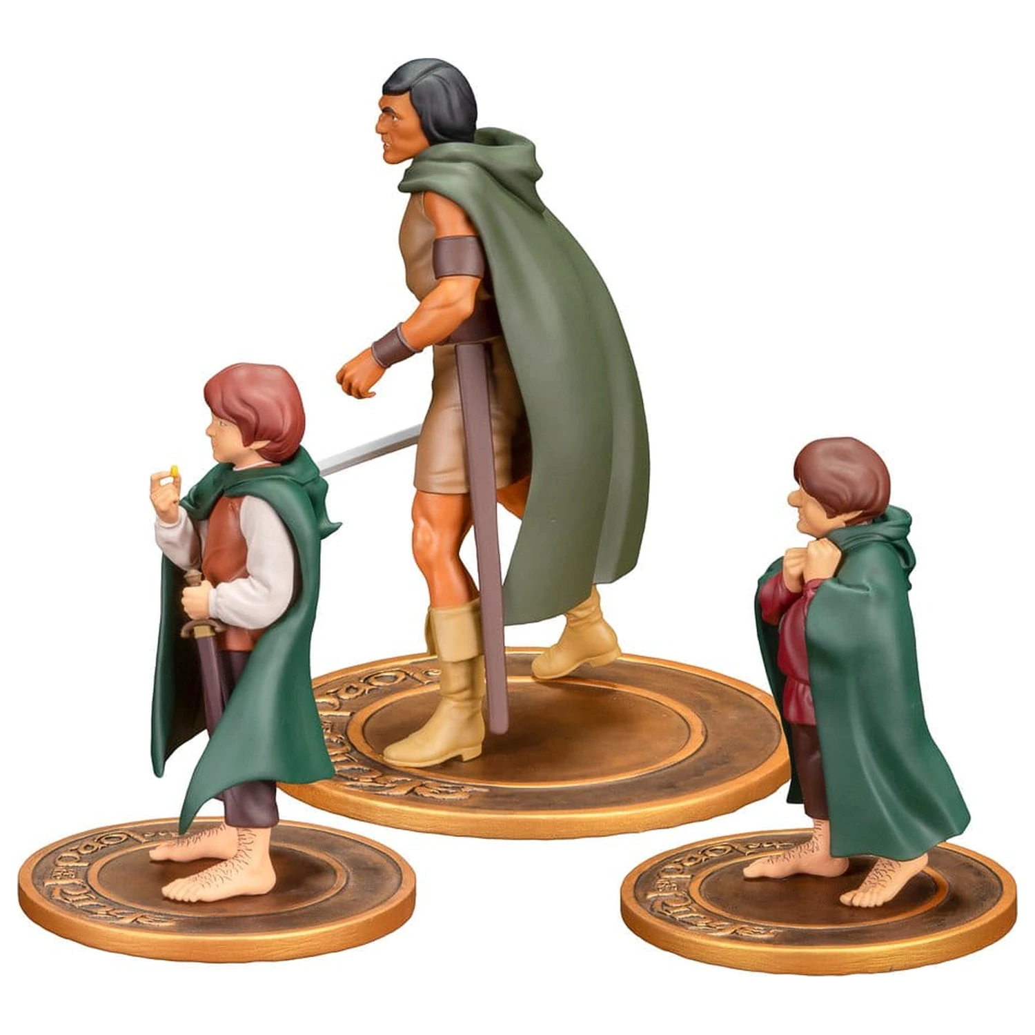 Lord of the Rings Animated Film PVC figurine 3-pack Frodo, Aragorn, și Samwise poza produsului