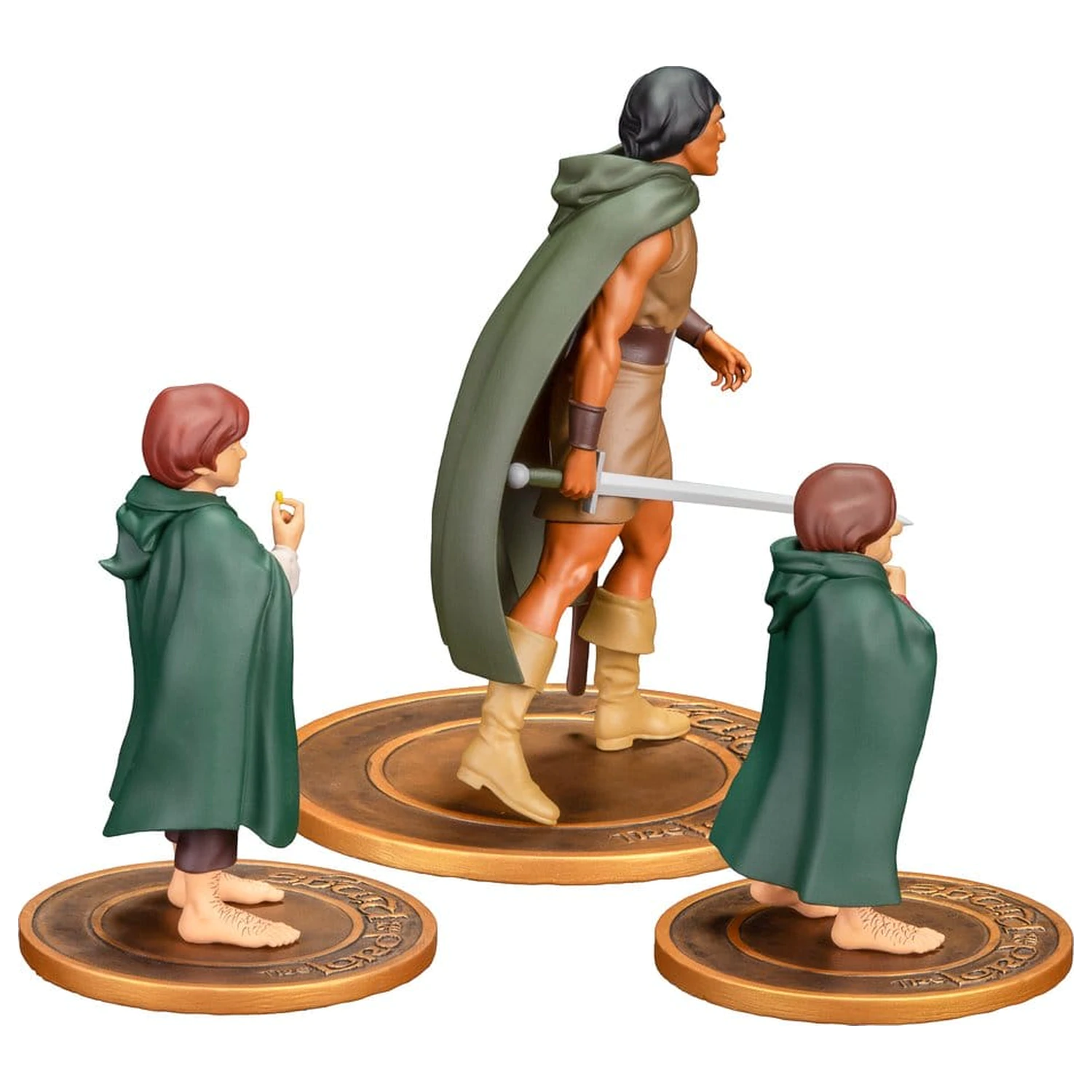 Lord of the Rings Animated Film PVC figurine 3-pack Frodo, Aragorn, și Samwise poza produsului