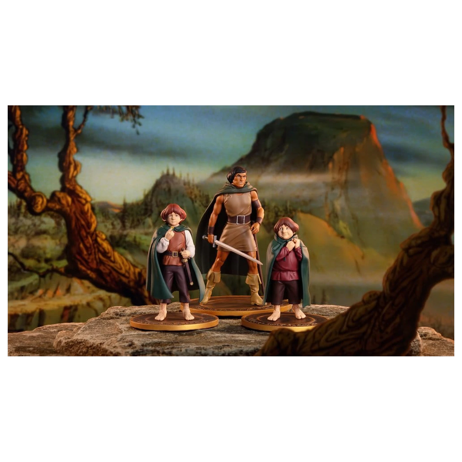 Lord of the Rings Animated Film PVC figurine 3-pack Frodo, Aragorn, și Samwise poza produsului