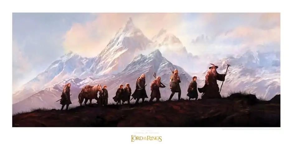 Lord of the Rings Art Print The Fellowship of the Ring: 20th Anniversary 59 x 30 cm Imprimeu artistic poza produsului