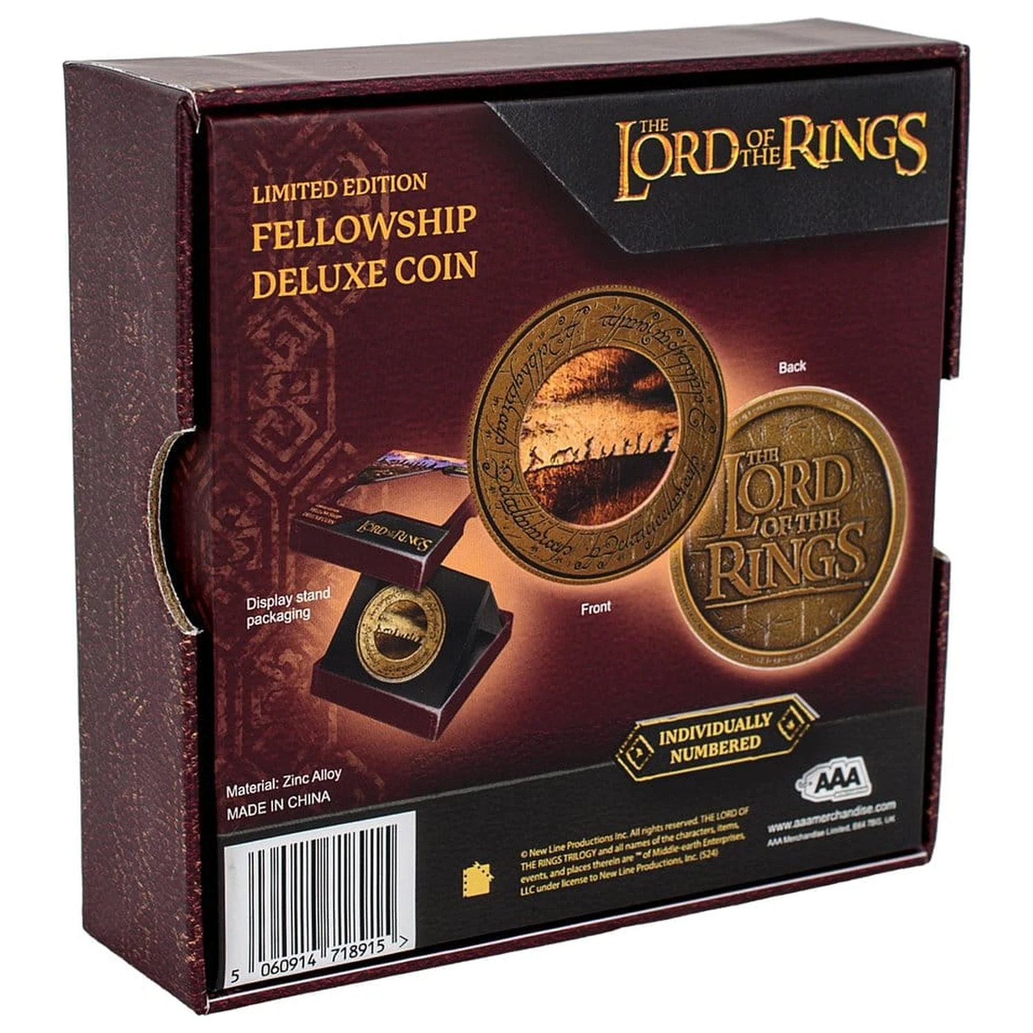 Lord of the Rings Monedă cu Display Stand The Fellowship poza produsului