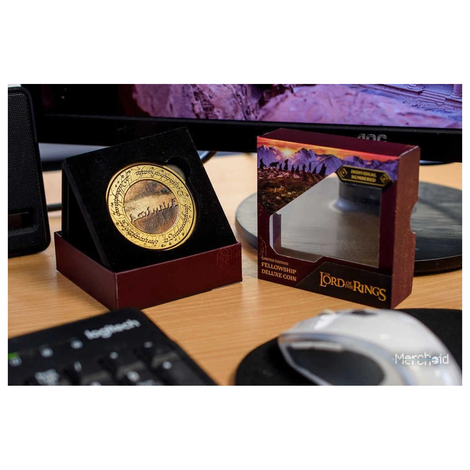 Lord of the Rings Monedă cu Display Stand The Fellowship poza produsului