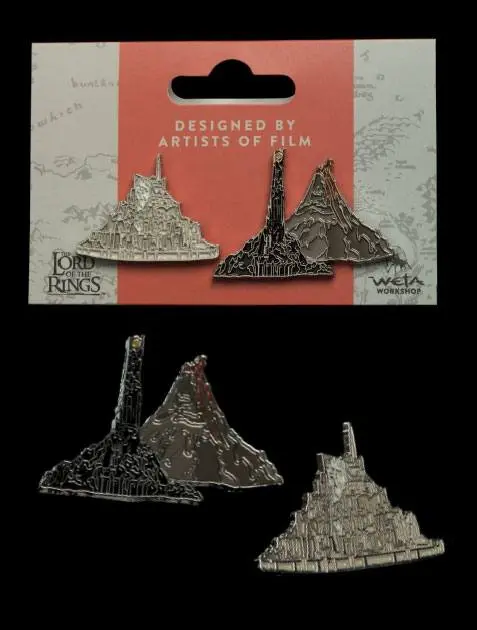 Set de 2 insigne de colecție Lord of the Rings Minas Tirith & Mt. Doom poza produsului