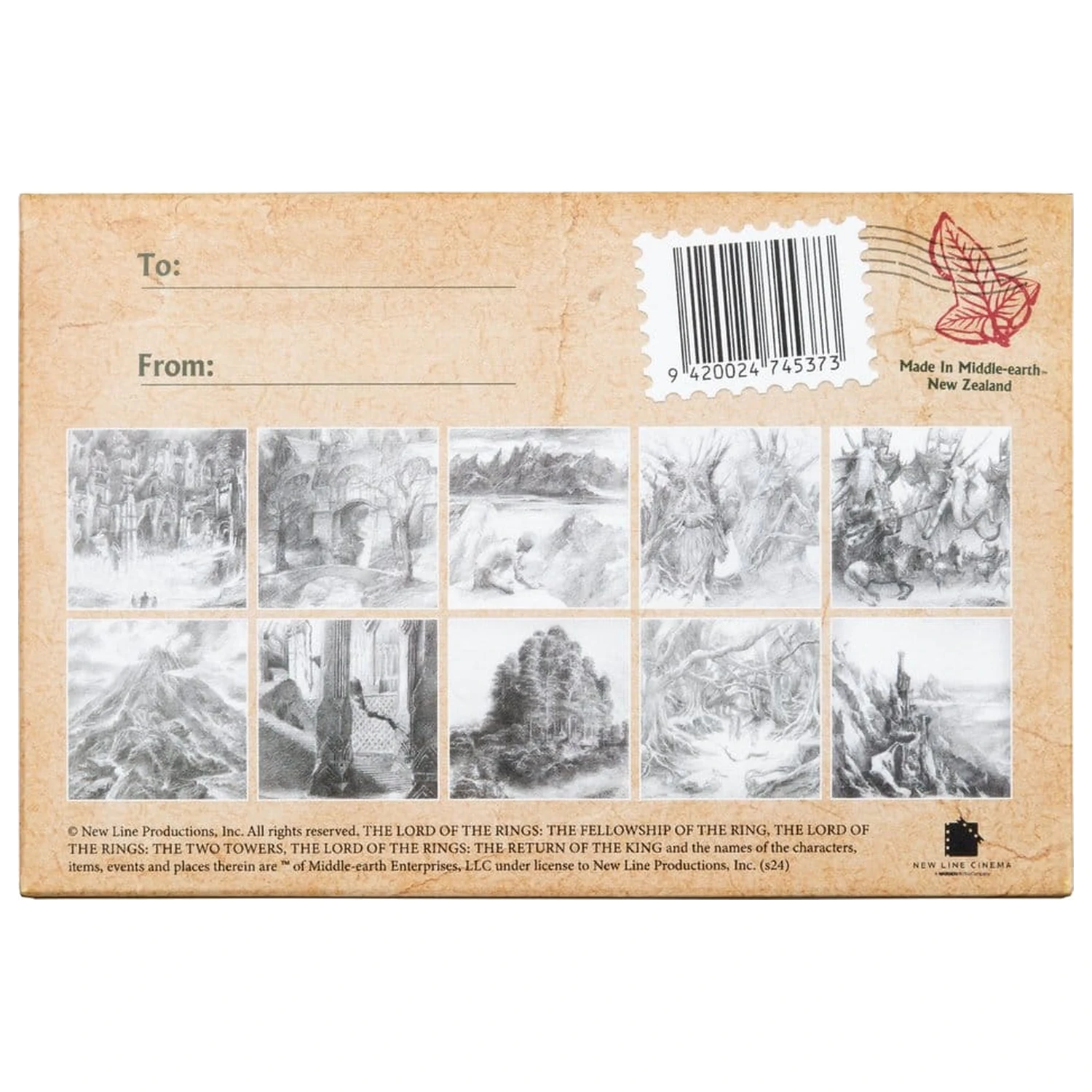 Lord of the Rings Set Cărți poștale Concept Art de Alan Lee: The Lord of the Rings 15 x 12 cm poza produsului