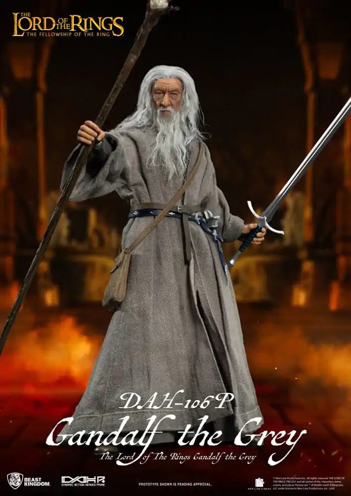 Lord of the Rings Dynamic 8ction Heroes Figurina de acțiune 1/9 Gandalf the Grey 21 cm poza produsului