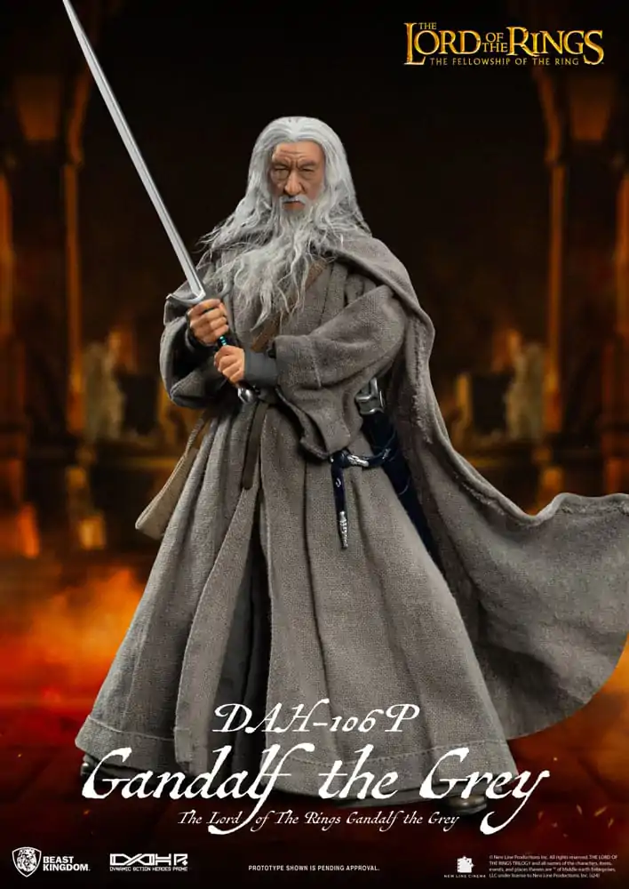 Lord of the Rings Dynamic 8ction Heroes Figurina de acțiune 1/9 Gandalf the Grey 21 cm poza produsului