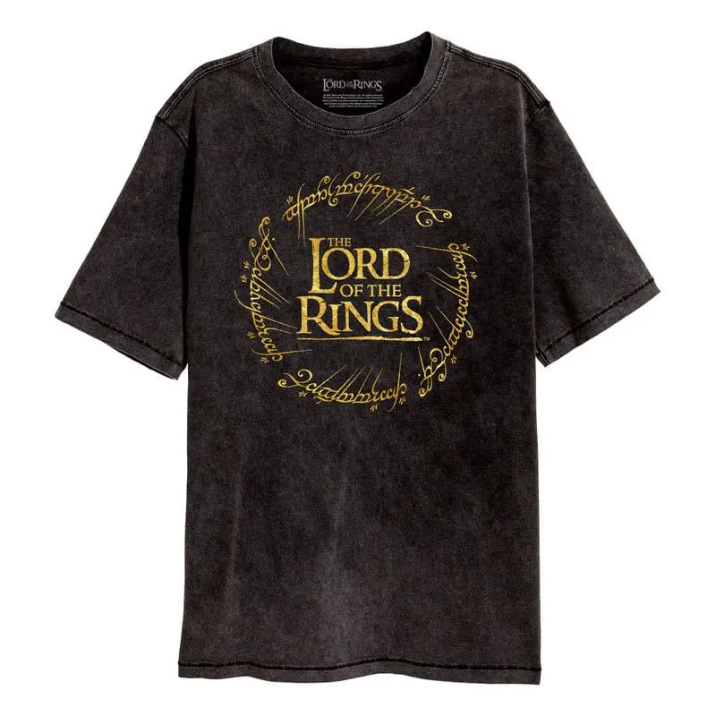 Tricou Lord Of The Rings cu Logo Folie Aurie poza produsului