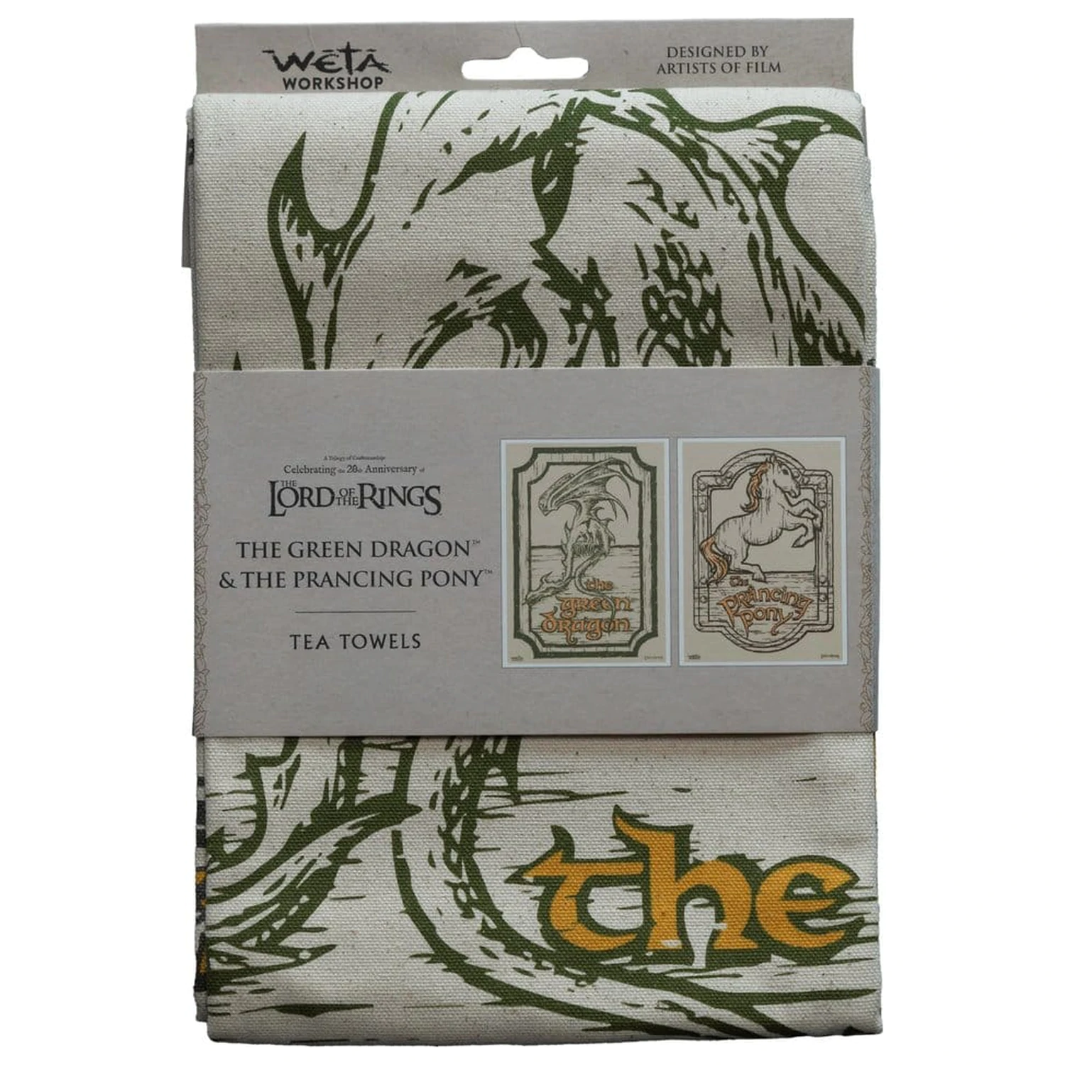Lord of the Rings prosop de bucatarie 2-bucati Green Dragon & Prancing Pony 69 cm poza produsului