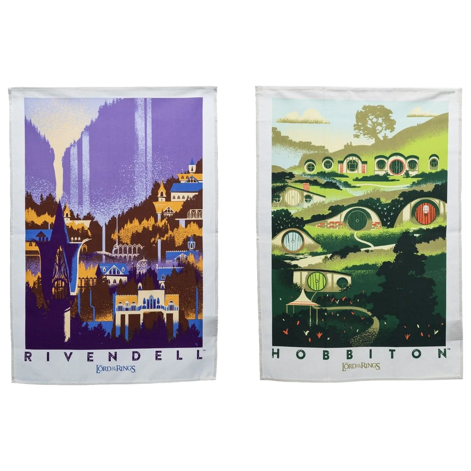 Lord of the Rings prosop de bucatarie set de 2 bucati Rivendell & Hobbiton 70 cm poza produsului