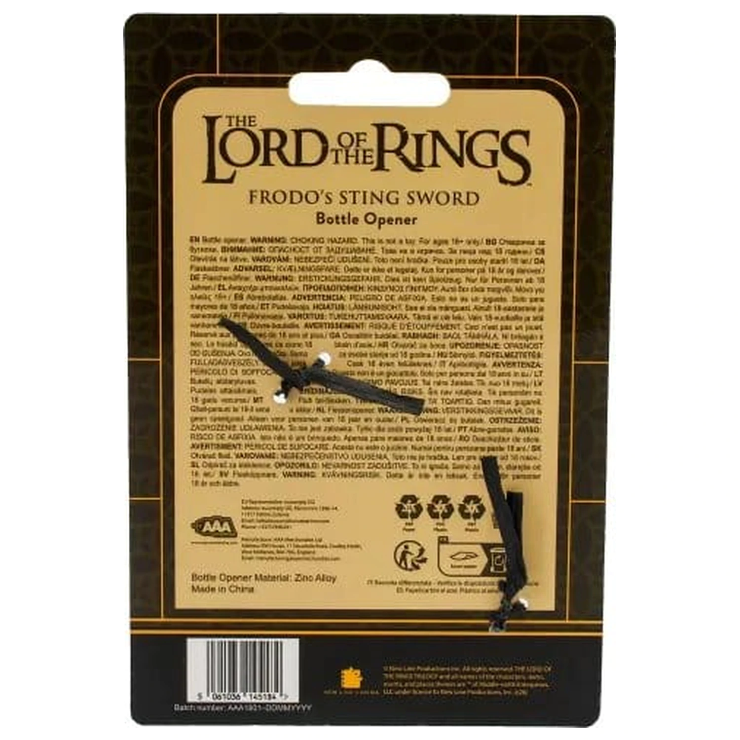 Lord of the Rings Bottle Opener Sting Sword poza produsului