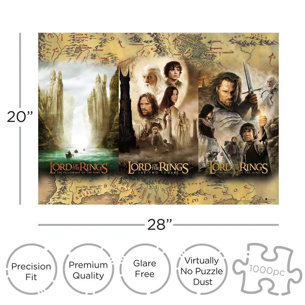 Lord of the Rings Puzzle tip triptic (1000 piese) poza produsului