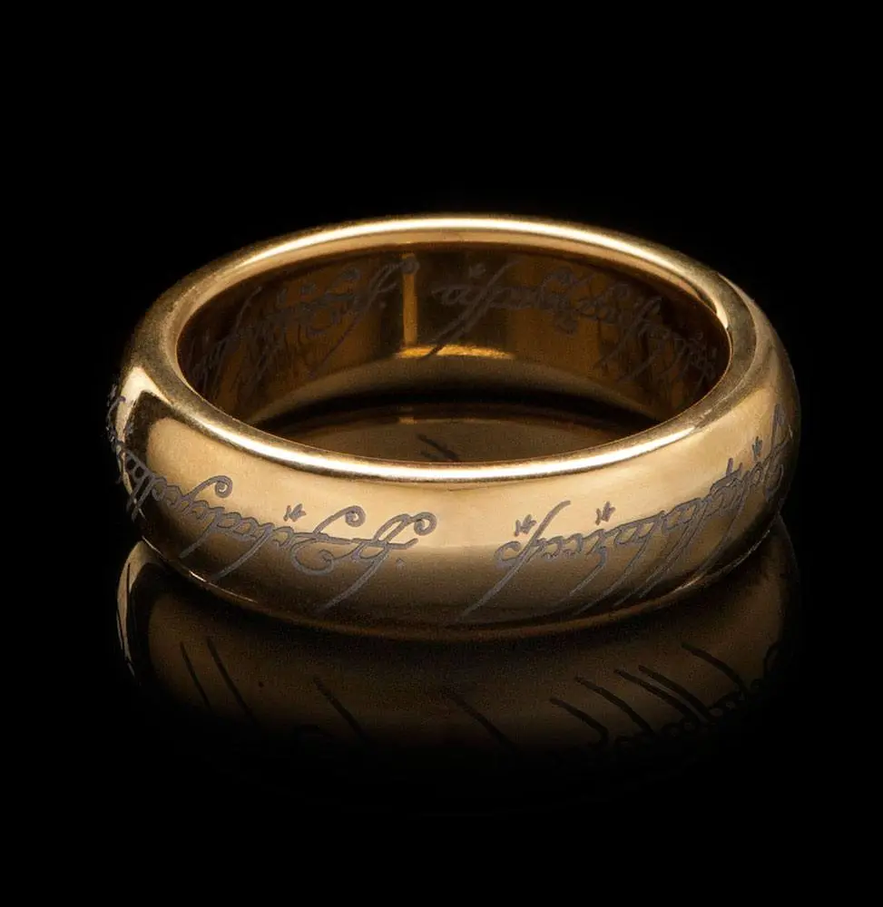 Inel din tungsten Lord of the Rings The One Ring (placat cu aur) poza produsului