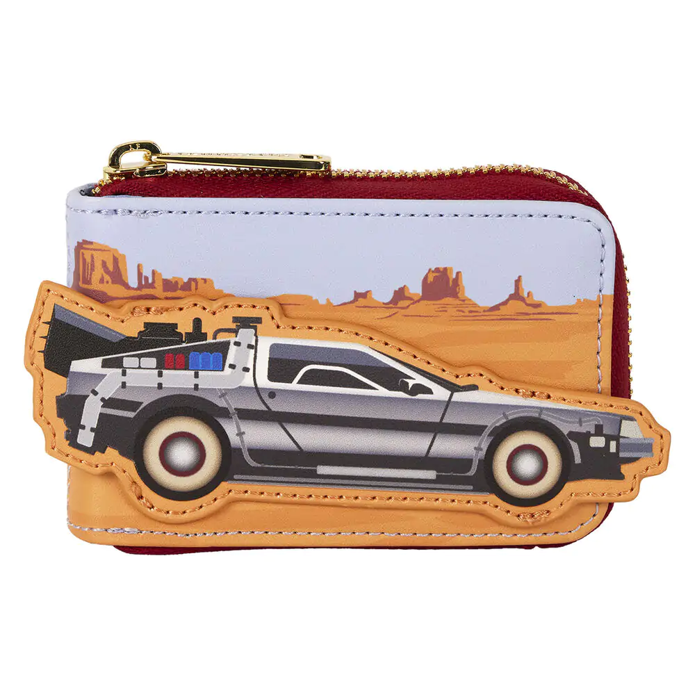 Loungefly Back to the Future 40th Anniversary Delorean Suport de carduri tip Acordeon poza produsului