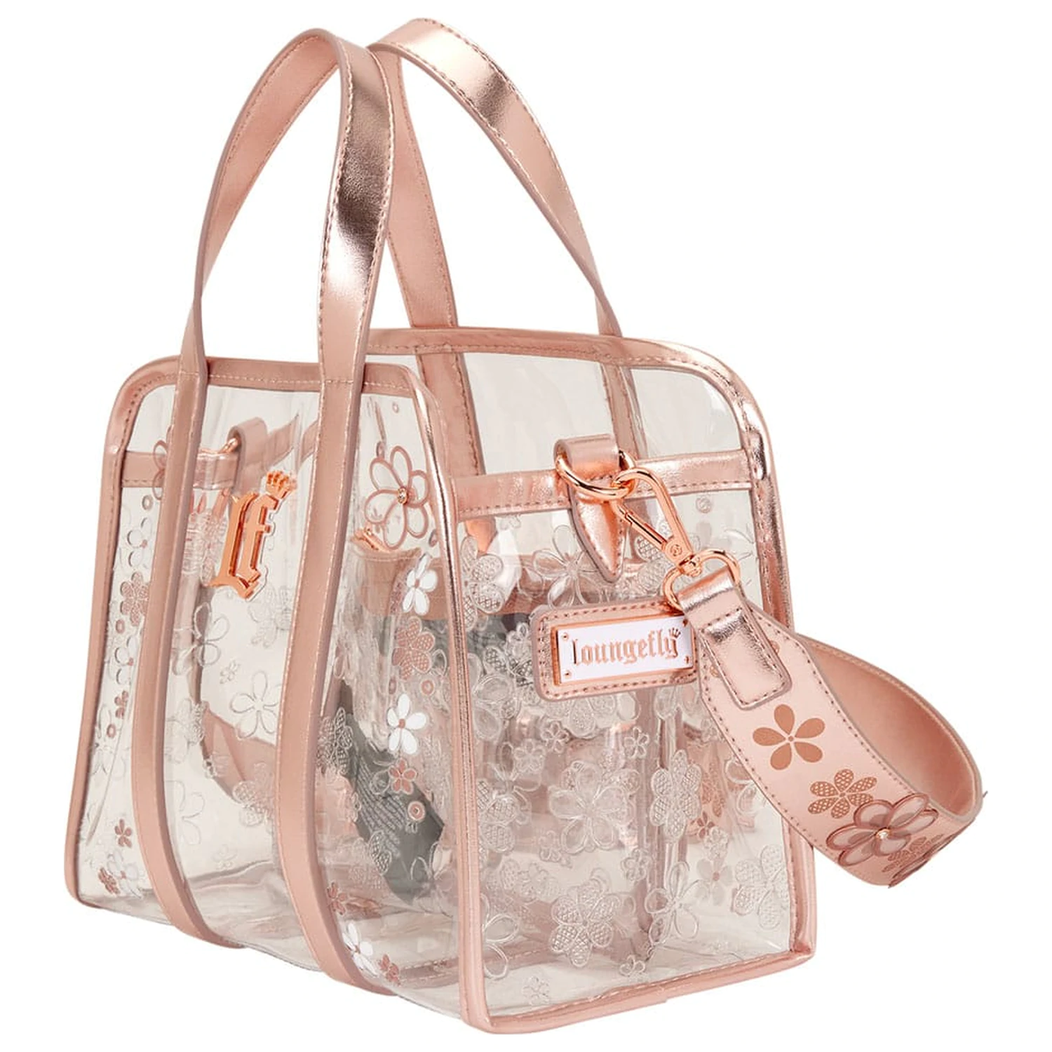 Loungefly Geanta Crossbody Clear Floral poza produsului