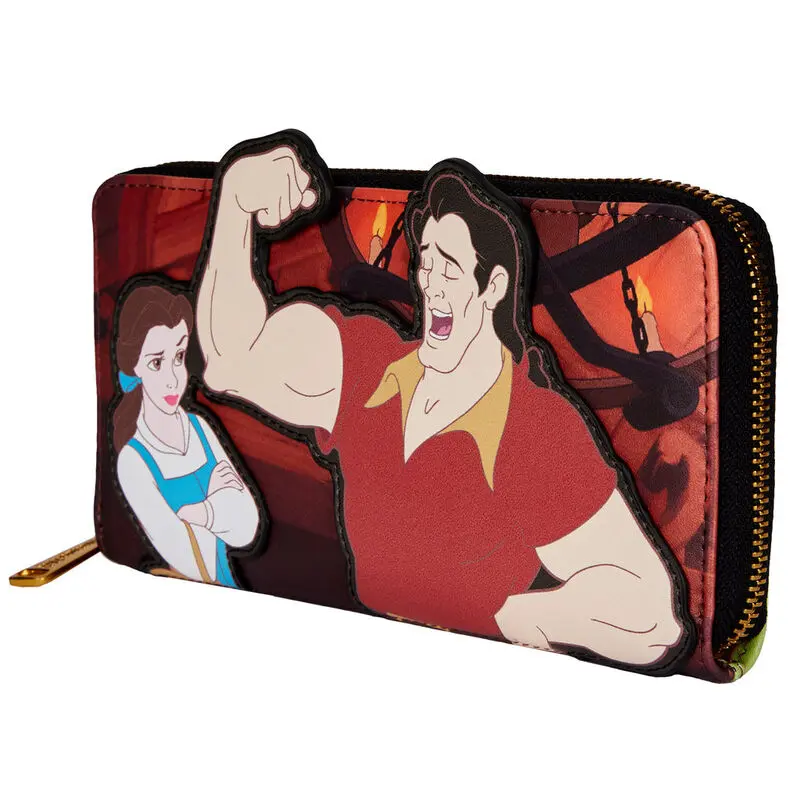 Loungefly Disney Beauty and the Beast Villains Gaston Scene portofel poza produsului