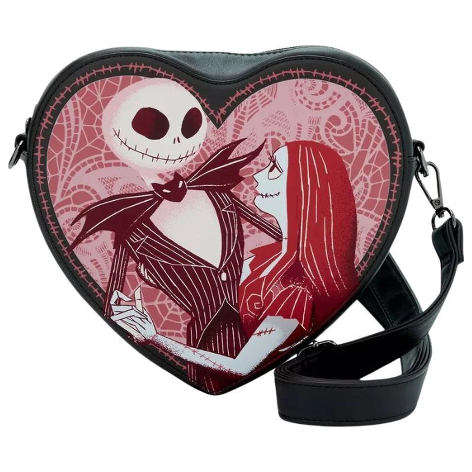 Loungefly Disney Jack And Sally geantă de umăr poza produsului