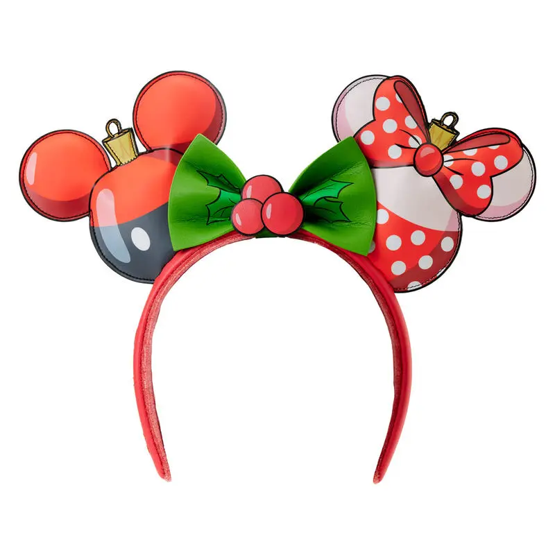 Loungefly Disney Mickey & Minnie Christmas bentiță cu urechi poza produsului