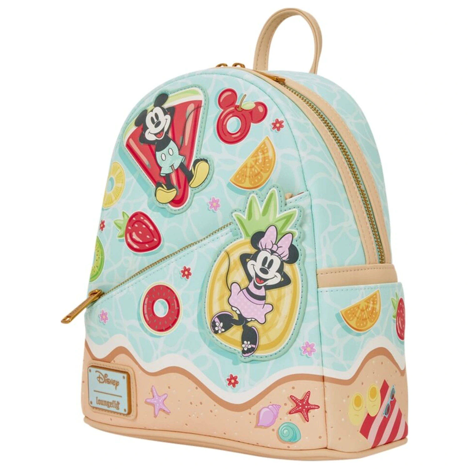 Loungefly Disney Mickey & Minnie Beach Fun rucsac 26cm poza produsului