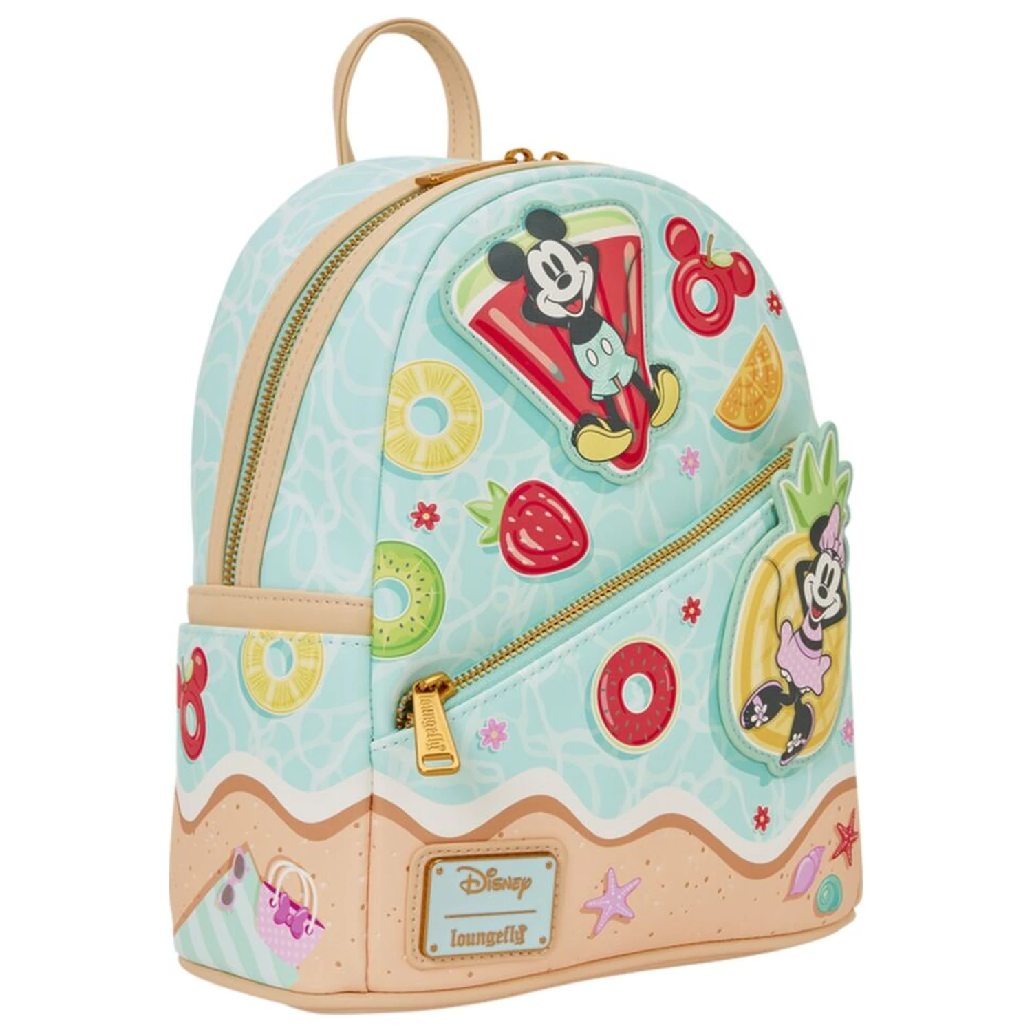 Loungefly Disney Mickey & Minnie Beach Fun rucsac 26cm poza produsului