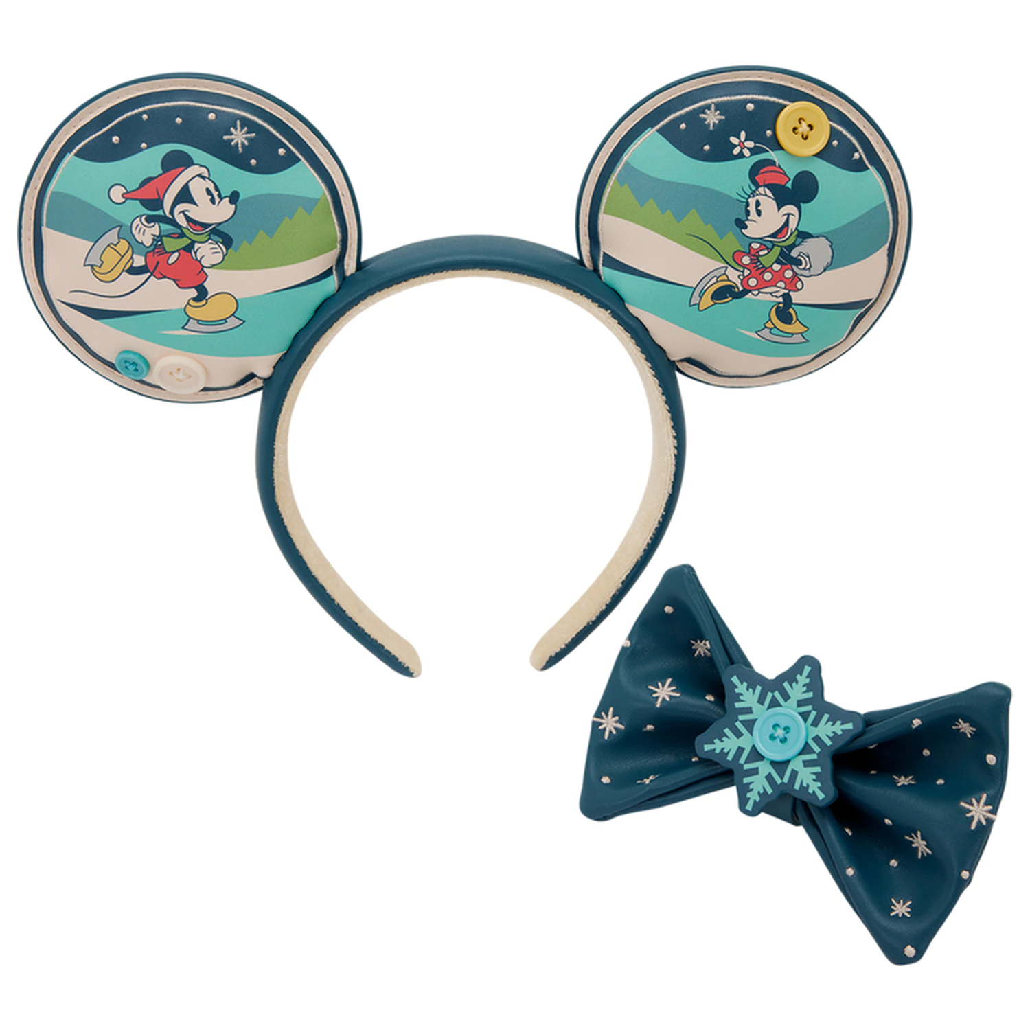Loungefly Disney Mickey & Minnie Holiday bentita poza produsului