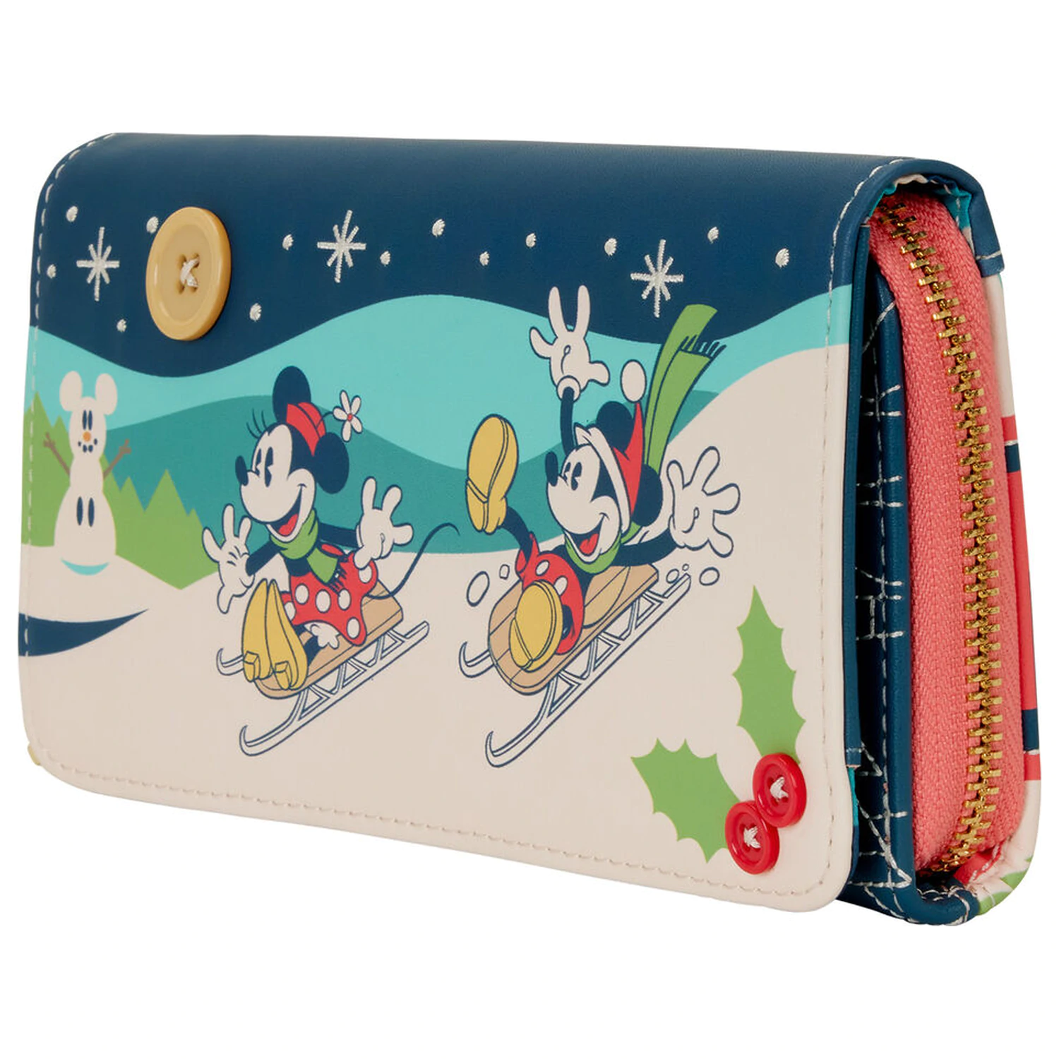 Loungefly Disney Mickey & Minnie Holiday portofel poza produsului