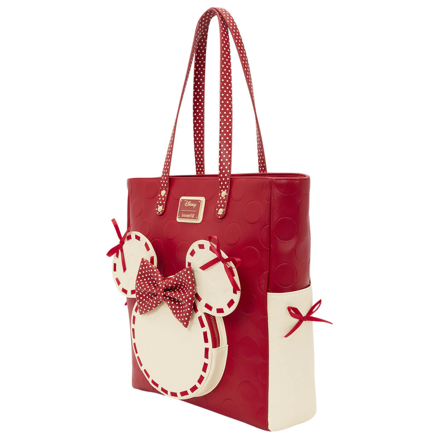 Loungefly Disney Minnie Mouse Rocks the Dots Coquette geanta tote poza produsului