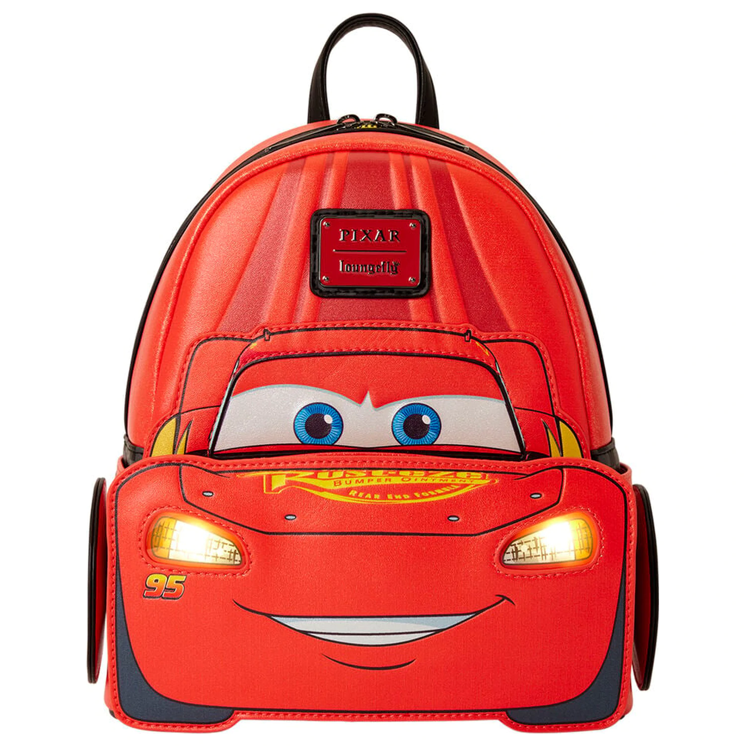 Loungefly Disney Pixar Cars 20th Anniversary Lightning McQueen Metallic Light-Up rucsac 26cm poza produsului