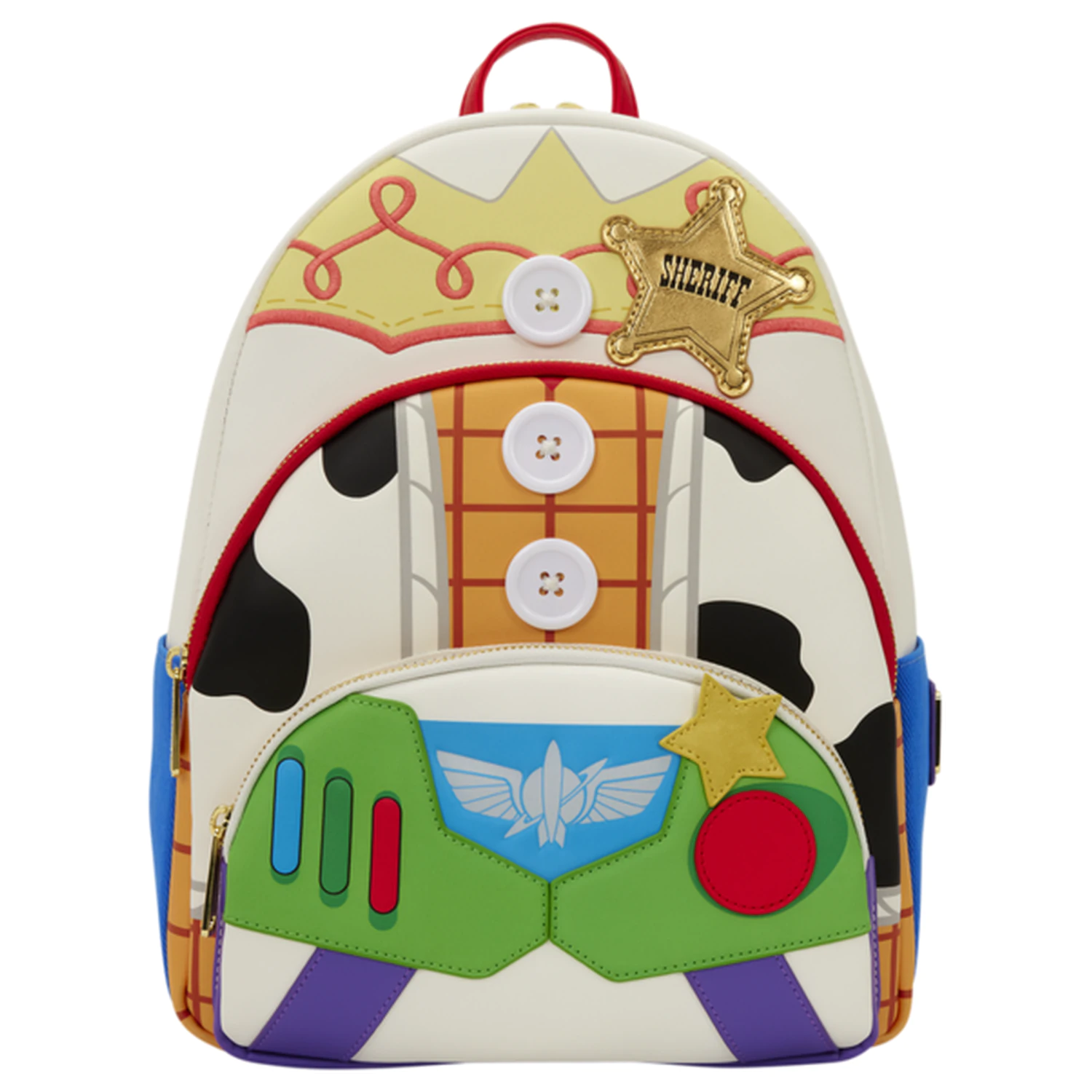 Loungefly Disney Pixar Toy Story 5 Jessie, Woody & Buzz Lightyear rucsac 31cm poza produsului