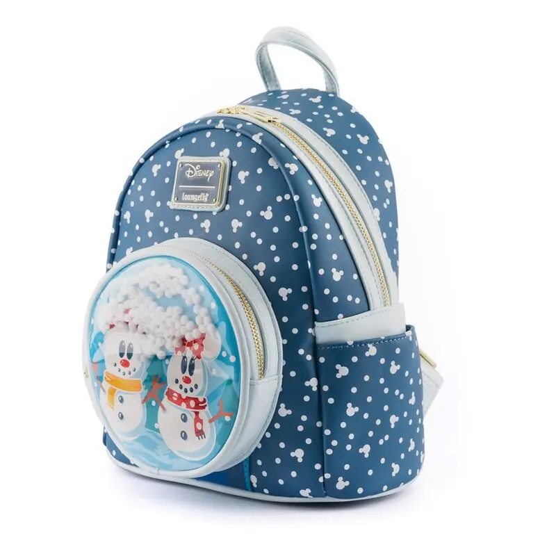 Disney by Loungefly Rucsac Snowman Minnie & Mickey Snow Globe poza produsului