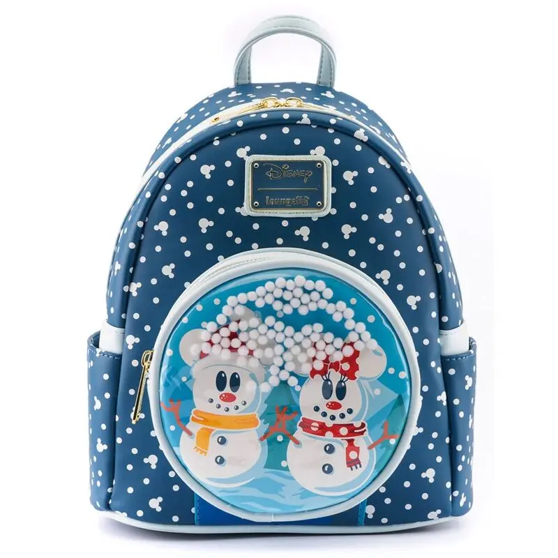 Disney by Loungefly Rucsac Snowman Minnie & Mickey Snow Globe poza produsului