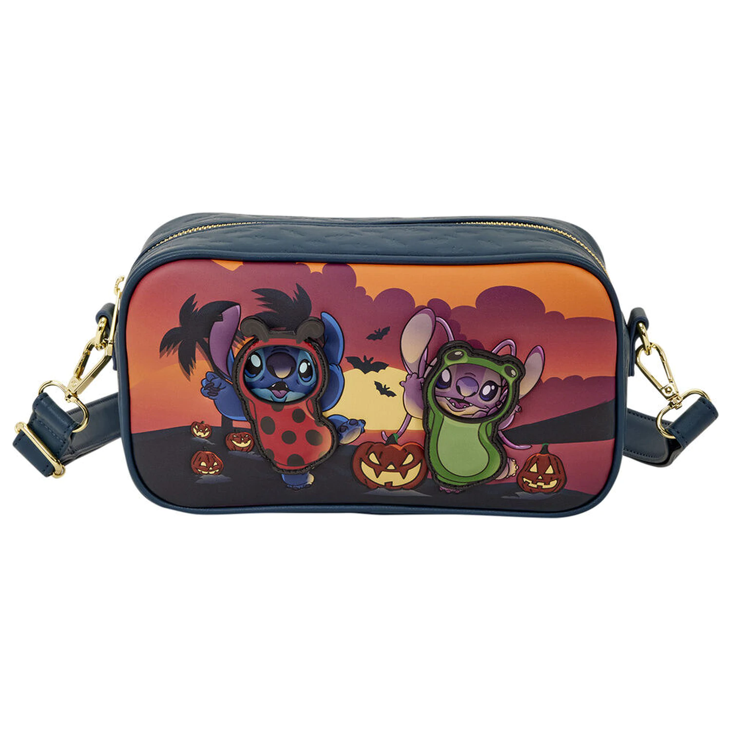 Loungefly Disney Stitch Halloween Angel & Stitch geanta de umar poza produsului