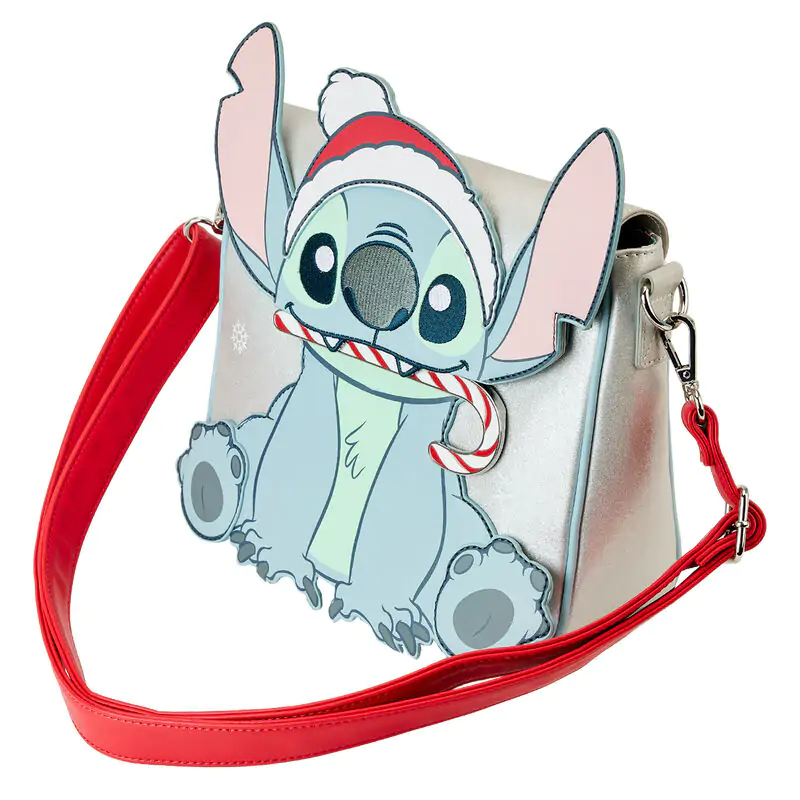 Geantă crossbody Loungefly Disney Stitch Holiday cu sclipici poza produsului